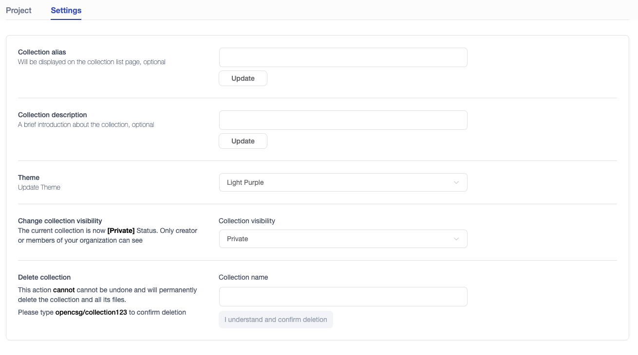 Setting Page